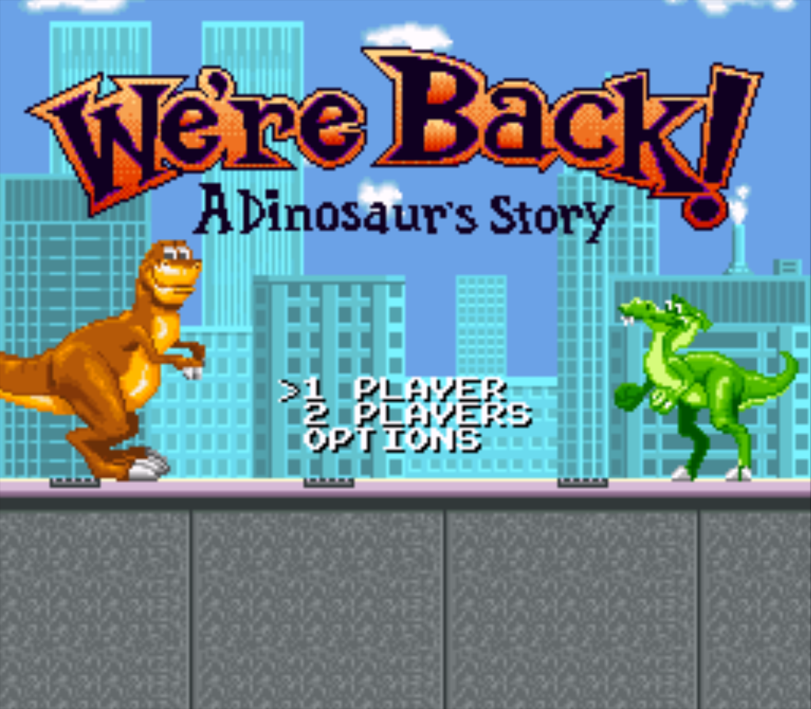 Were Back A Dinosaurs Story Title Screen